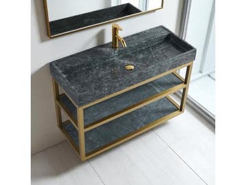Veiling - Casajoy RVS Badkamermeubel Gold 100cm, Nieuw