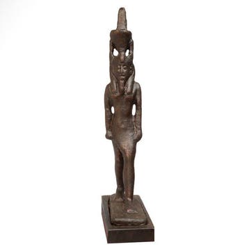 Oud-Egyptisch Brons Grote Beeld van Nefertum