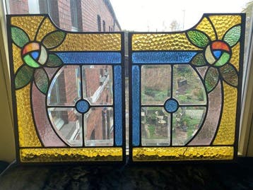 Vitrail - 1920-1930 - fenêtres en verre Art déco