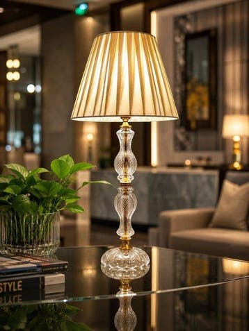 Artelight - Lampe - Cristal - verre - laiton - métal plaqué