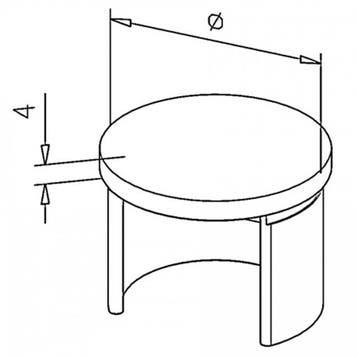 Celest eindkap U-profiel voor balustrade handrail rond 42,4, Verzenden, Nieuw