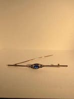 Broche - 12 carats Or jaune Saphir