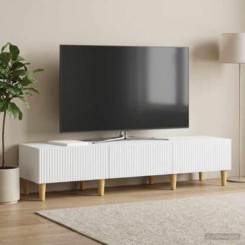 vidaXL TV Kast met lade Wit 147 x 34,5 x 30 cm Bewerkt hout, Verzenden, Nieuw