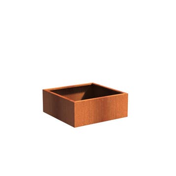 Cortenstaal plantenbak 100x100x40cm - 3mm dik - zonder bodem, Tuin en Terras, 100 cm of meer, Vierkant, Nieuw, Metaal
