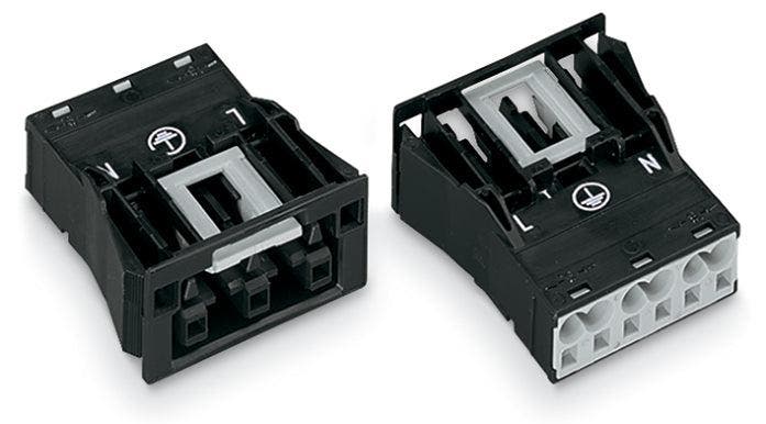 Wago 770-703 Snap In Socket 3 Polig Zwart - 770-703 [2, Doe-het-zelf en Bouw, Elektriciteit en Kabels, Verzenden