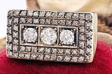 Bague - 18 carats Or jaune Diamant (Naturelle), Bijoux, Sacs & Beauté, Bagues