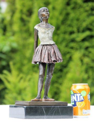 Beeld, 14 jarig danseresje (naar degas) - 39 cm - brons