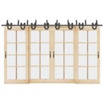 vidaXL Doos met onderdelen voor schuifdeur 366 cm staal, Doe-het-zelf en Bouw, Hang- en Sluitwerk, Verzenden, Nieuw