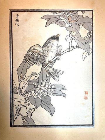 Oiseaux et insectes - école Keinen Imao (Meiji) - Japon