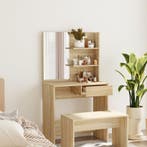 vidaXL Kaptafel met spiegel 74,5x40x141 cm sonoma, Verzenden, Nieuw