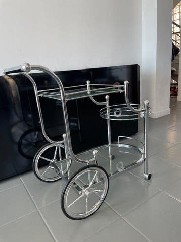Serveerwagen - Chroom - Drie-etages serveertrolley
