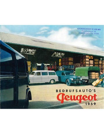 1959 PEUGEOT BEDRIJFSWAGENS BROCHURE NEDERLANDS