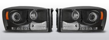 Carnamics Koplampen | Dodge Ram 02-08 4-d | Angel Eyes zwart, Verzenden, Nieuw