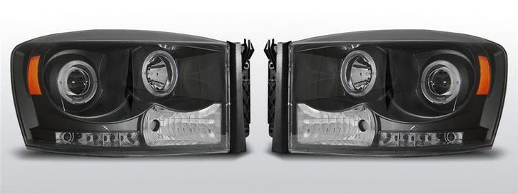 Carnamics Koplampen | Dodge Ram 02-08 4-d | Angel Eyes zwart, Autos : Pièces & Accessoires, Éclairage, Envoi