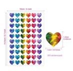 60 Regenboog holografische mini  hartjes (Stickers), Ophalen of Verzenden, Nieuw, Sticker