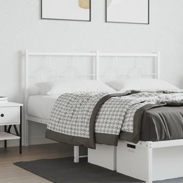 vidaXL Vervangend hoofdbord 160 cm metaal wit, Verzenden