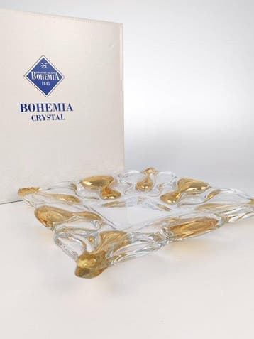 Bohemia Crystal - Schotel - Ocean - 24 kt goud - Geen lood, Antiek en Kunst