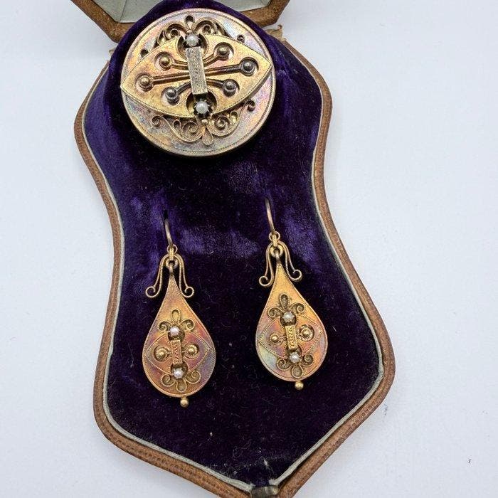 Ensemble de bijoux 3 pièces - 14 carats Or jaune, Bijoux, Sacs & Beauté, Bijoux anciens