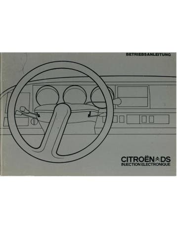 1974 CITROEN DS 23 INSTRUCTIEBOEKJE DUITS, Ophalen of Verzenden