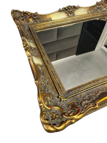 Wandspiegel - Hout, Glas - Elegante Rococo 40 x 35 cm