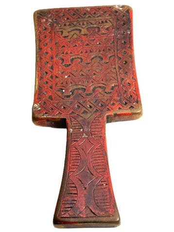 Taiwan Indigenous Red Lacquered Wooden Weaving Wax Board –