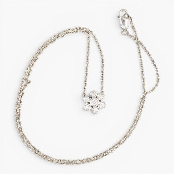 Sans prix de réserve - Collier - 14 carats DRH, Or blanc -, Handtassen en Accessoires, Kettingen