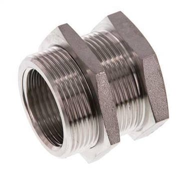 G 1 x M42x2 F/M Raccord pour cloison en acier inoxydable, Verzenden