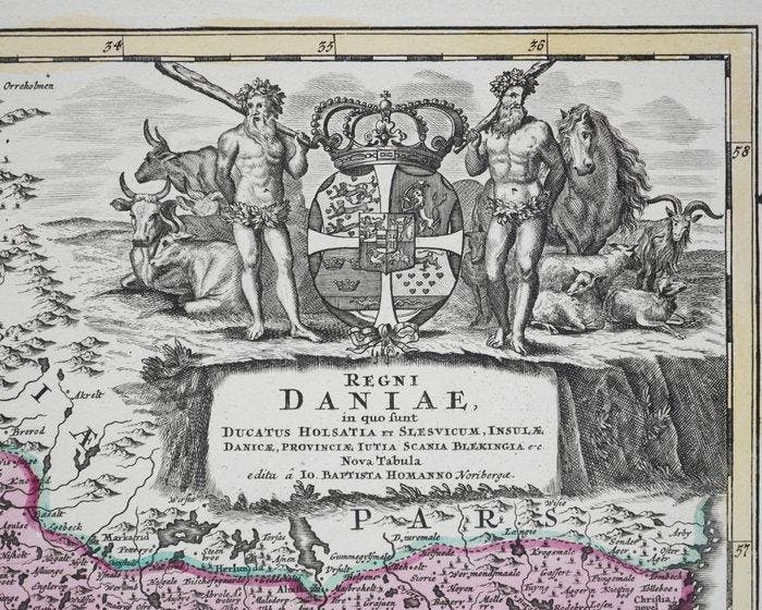 Denemarken - -; J. B. Homann - Regni Daniae - 1701-1720, Boeken, Atlassen en Landkaarten