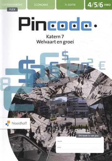 4/5/6 vwo katern 7 Welvaart en Groei / Pincode /, Verzenden, Zo goed als nieuw