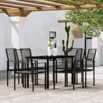 vidaXL 7-delige Tuinset zwart, Verzenden, Nieuw, Tuinset