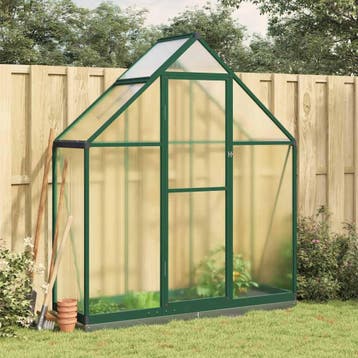 vidaXL Tuinkas met basisframe 169x58x202 cm aluminium groen, Verzenden