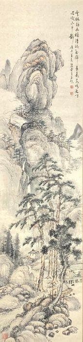 Een paar Japanse literati-landschappen: Fishermans
