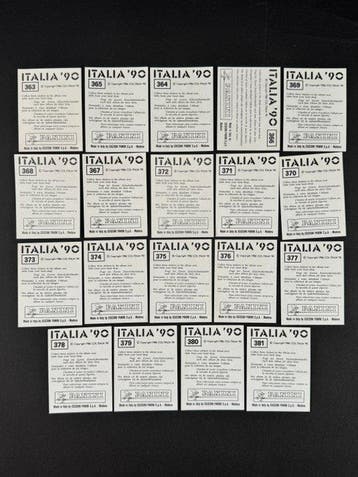 1990 Panini Italia 90 World Cup, Uruguay: complete team