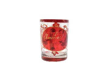 Bohemian Flash Ruby Glass - Tasse - Verre - Mug « Amélie », Antiek en Kunst