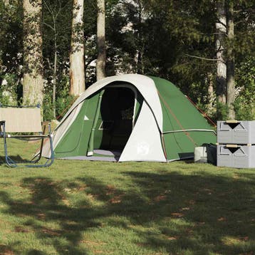 vidaXL Tent 4-persoons waterdicht groen, Caravans en Kamperen, Tenten, Verzenden, Nieuw