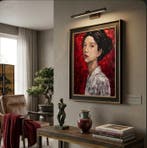 Tran Van Hieu (2001) - Indochine Éternelle 80 80 cm, Antiquités & Art, Art | Peinture | Moderne