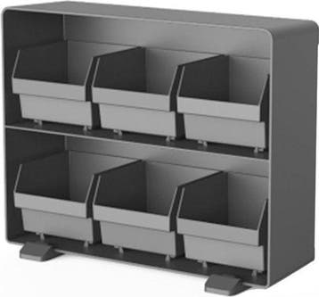2dekans | BRASQ Thee Organizer Zwart TB100 - Theedoos 6 vaks, Ophalen of Verzenden, Nieuw