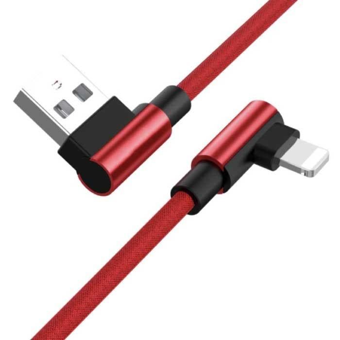 Oplaadkabel 90° 3M voor iPhone Lightning 8-pin - 3 Meter -, Telecommunicatie, Mobiele telefoons | Telefoon-opladers, Nieuw, Verzenden