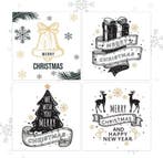 2dekans | Giftmas Kerstkaarten - Wenskaarten - 52 Stuks -, Ophalen of Verzenden, Nieuw