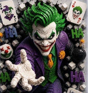 Lego Merchandise - Art - “Joker – Prince of Crime Brick Art