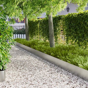 vidaXL Gazonrand 20 pcs 100 x 18 cm Staal Zilverkleurig, Tuin en Terras, Bielzen en Borduren, Verzenden, Nieuw
