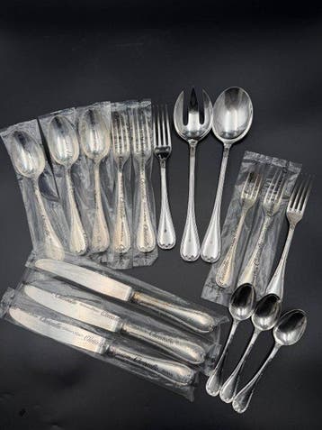 Christofle - Tafelservies (17) - Linten - Verzilverd -