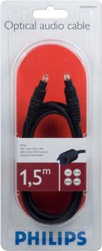 2dekans | Philips SWA2302 - Optische Kabel - 1.5 meter, TV, Hi-fi & Vidéo, Câbles audio & Câbles de télévision, Ophalen of Verzenden