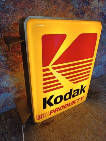 Kodak lichtreclame - Reclamebord - Plexiglas, glas,