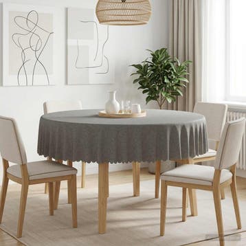 vidaXL Tafelkleed 5 st Rond Lichtgrijs Ø 140 cm, Verzenden, Nieuw