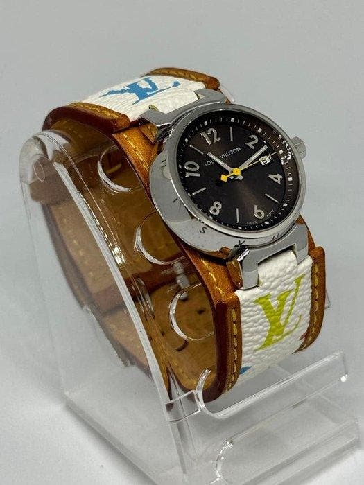 Louis Vuitton - Tambour Quartz - Zonder minimumprijs - Q1N11, Bijoux, Sacs & Beauté, Montres | Hommes