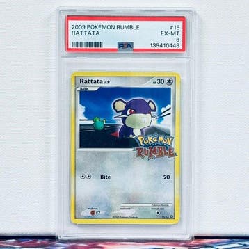 Pokémon Graded card - RATTATA EX-MT #15 - Pokémon - PSA 6, Hobby en Vrije tijd, Verzamelkaartspellen | Pokémon, Nieuw