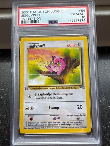 Pokémon - 1 Graded card - Jigglypuff 54/64 First edition -