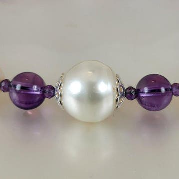 Sans prix de réserve - Bracelet Argent Perle - Perle -, Handtassen en Accessoires