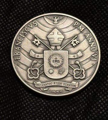 Paus Franciscus - Pontificiële Medaille 6e Jaar - .980